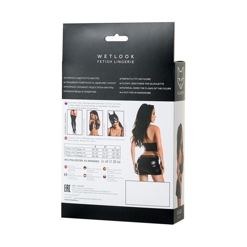 Glossy Wetlook Set Gigi - Bras and Bra Sets