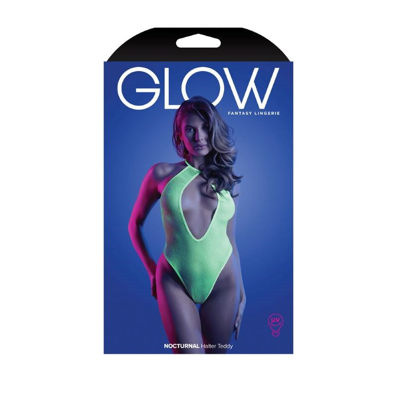 Glow Nocturnal Halter Teddy - - Babydolls and Chemises