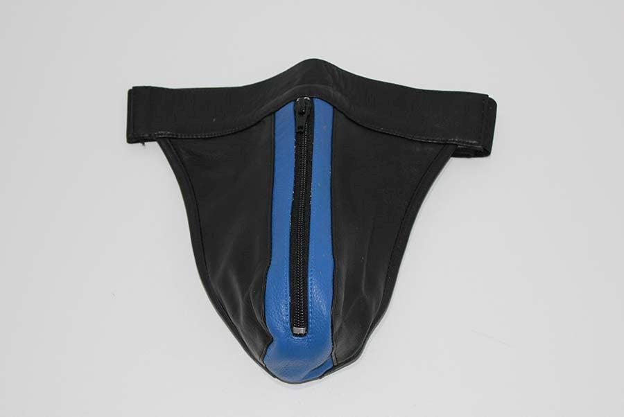 JAX Leather Jocks Black & Blue - - Jocks and G-Strings