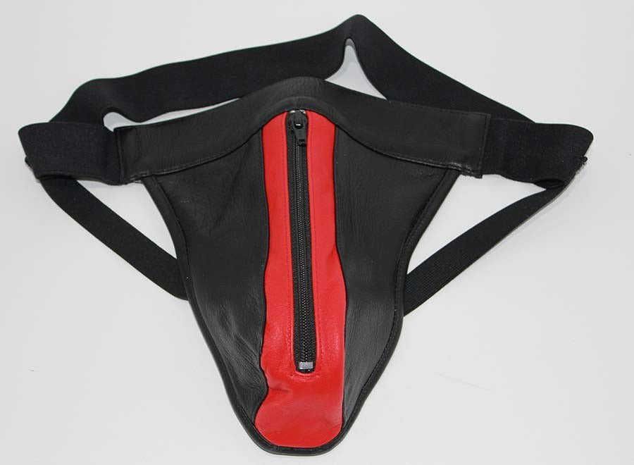 JAX Leather Jocks Black & Red - - Jocks and G-Strings