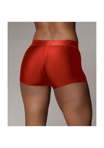 Ouch! Vibrating Strap-on Boxer - Red - Strap On Sextoys