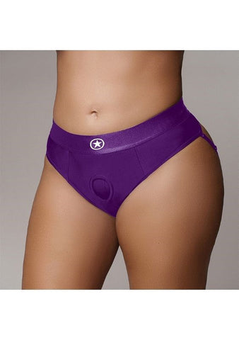 Ouch! Vibrating Strap-On Thong with Removable Straps - Strap On Sextoys