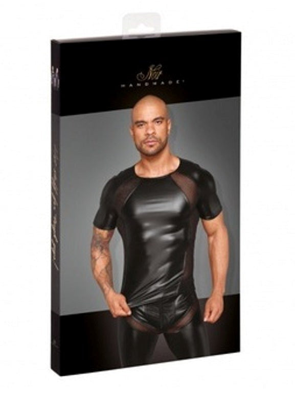 Power Wetlook Men T-shirt With 3D Net - - Mens Briefs And Boxers