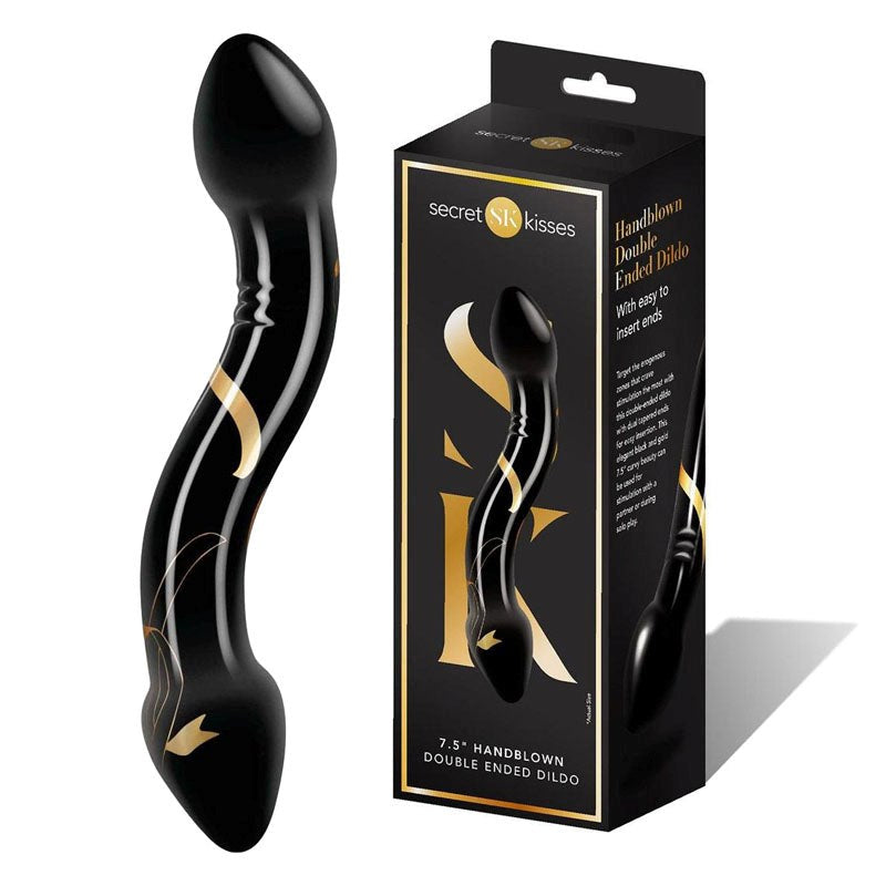 Secret Kisses Handblown Double Ended Dildo - - Double Ender