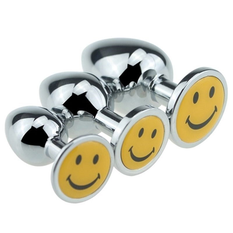 Smiling Face Steel Anal Plug - - Steel Sex Toys