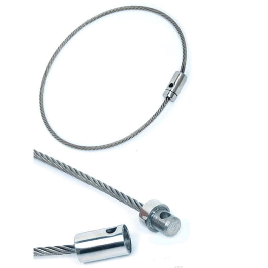 Steel Wire Lockable Slave Collar - Collars and Leads