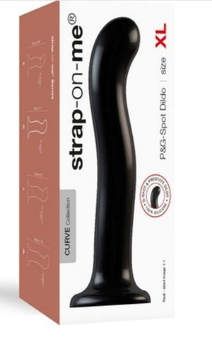 Strap-On-Me P & G Spot Dildo Black - Strap On Sextoys
