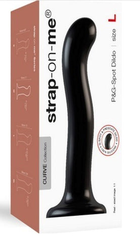 Strap-On-Me P & G Spot Dildo Black - Strap On Sextoys
