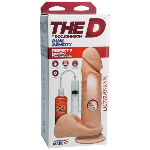 The D Squirting Dong + Balls - Flesh - Realistic Dildos