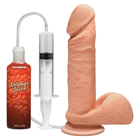 The D Squirting Dong + Balls - Flesh - Realistic Dildos