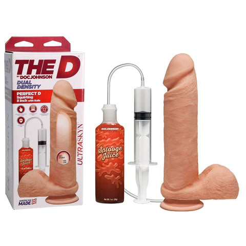 The D Squirting Dong + Balls - Flesh - Realistic Dildos