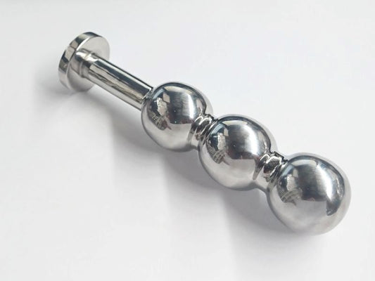Triple Ripple Steel Butt Plug - Steel Sex Toys