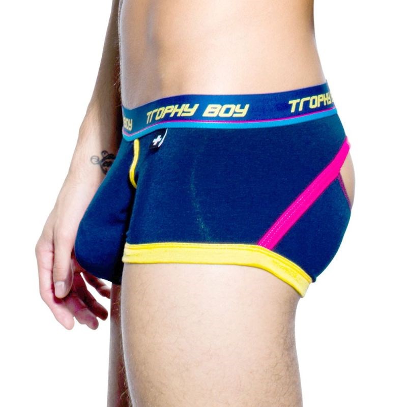 Trophy Boy Eclipse Boxer With Show-It - Navy - Mens Briefs And Boxers