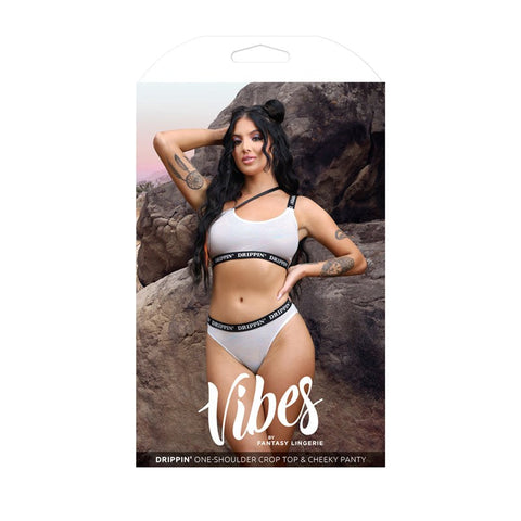 Vibes Drippin' Crop Top & Cheeky Panty - Bras and Bra Sets