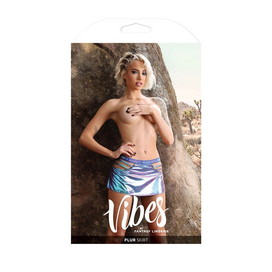 Vibes Plur Holographic Skirt - G-Strings, Panties and Shorts