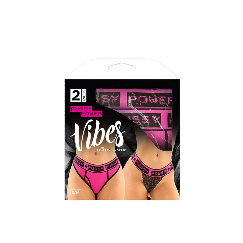 Vibes Pussy Power Brief & Thong - - Bras and Bra Sets