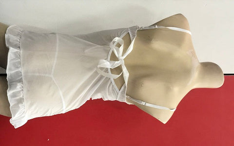 White Bow Babydoll with G-String - Babydolls and Chemises