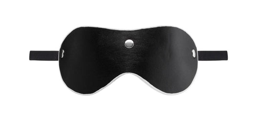 Bad Romance Leather Eye Mask with Elastic Strap - Masks And Blindfolds