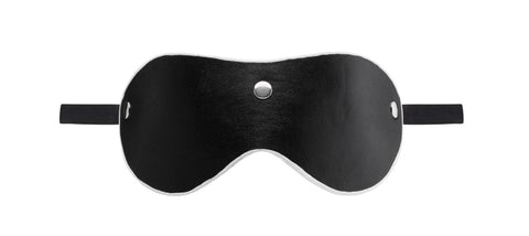 Bad Romance Leather Eye Mask with Elastic Strap - Masks And Blindfolds