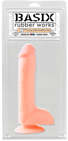 Pipedream Basix 8 Inch Suction Cup Realistic Dong Flesh - Realistic Dildos