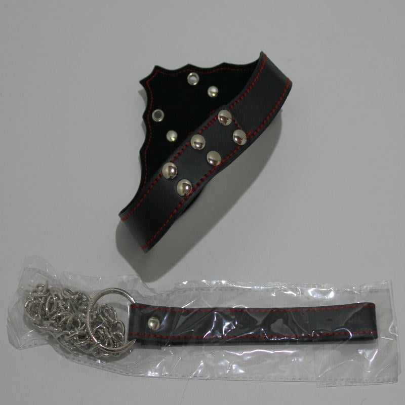 Batman Fetish Collar with Lead - - Collars And Cuffs