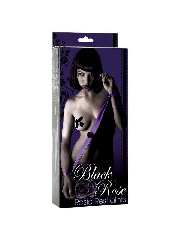 Black Rose Rosie BDSM Play Restraints - - Collars And Cuffs