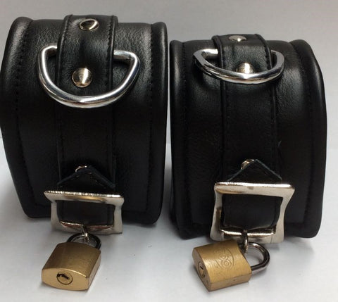 ErosLeather Ankle Cuffs - Cuffs and Restraints