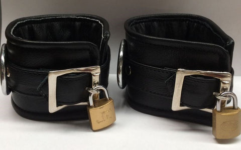 ErosLeather Wrist Cuffs - Cuffs and Restraints