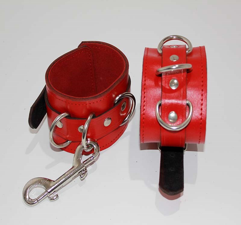 Fetish Toys Leather Ankle Restraints - - Collars And Cuffs