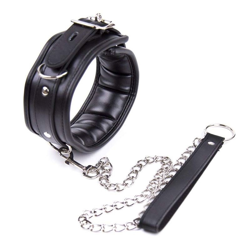 Fetters Thick and Padded Bondage Collar Heavy PVC - - Collars And Cuffs