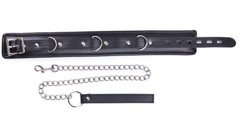 Fetters Thick and Padded Bondage Collar Heavy PVC - - Collars And Cuffs