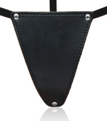 G-String Faux Leather Bikini Panty - Her Fetish