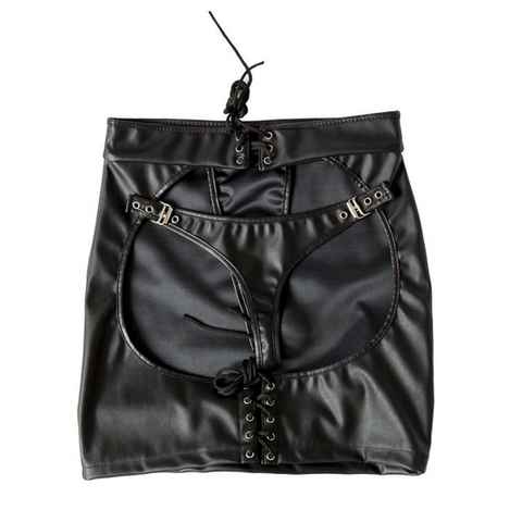 Ladies Open Back BDSM Skirt - Her Fetish