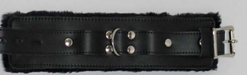 LeatherBeaten Fur Bondage Wrist Restraints - - Collars And Cuffs