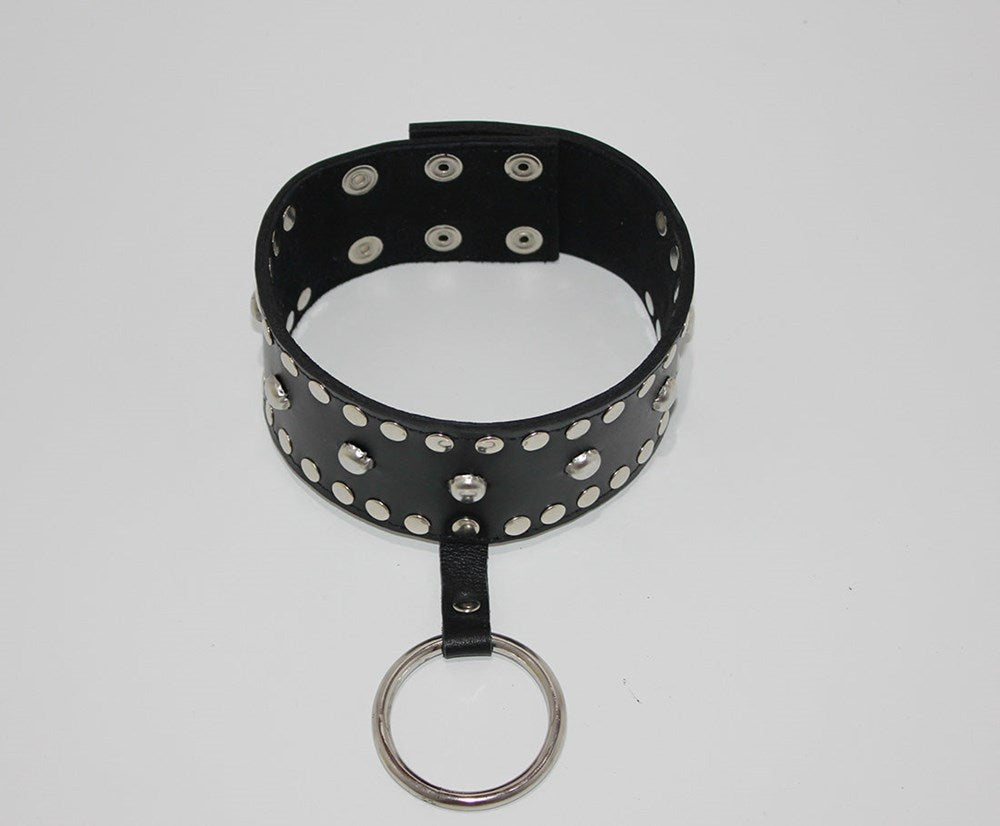 Mistress Leather Collar Studded - - Collars And Cuffs