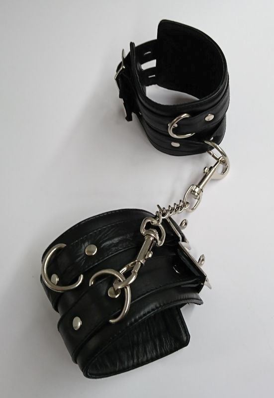 NY Bondage Club Leather Ankle Cuffs - - Collars And Cuffs