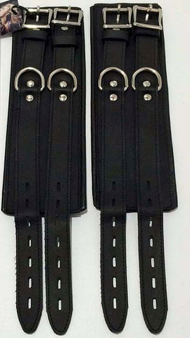 NY Bondage Club Leather Ankle Cuffs - Cuffs and Restraints