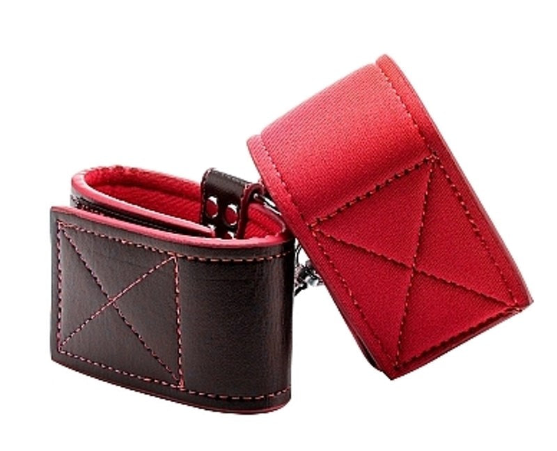 Ouch Reversible Wrist Cuffs Red - - Collars And Cuffs