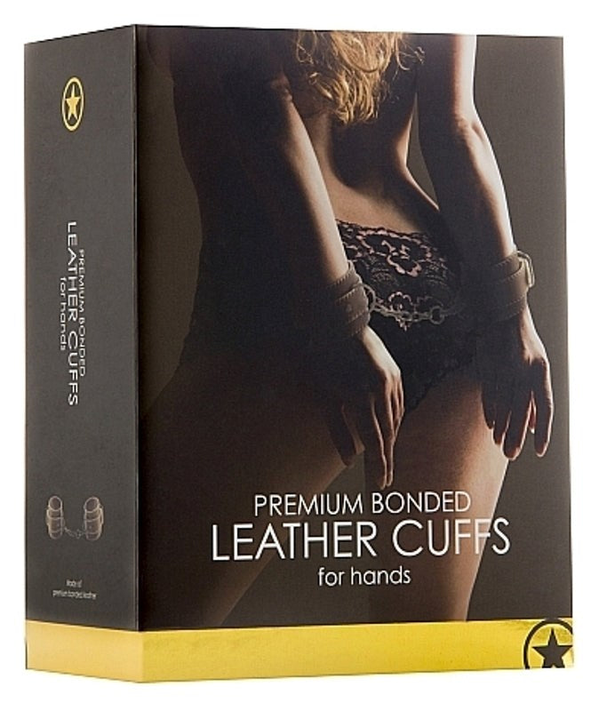 Premium Bonded Leather Cuffs for Hands - Brown - - Collars And Cuffs