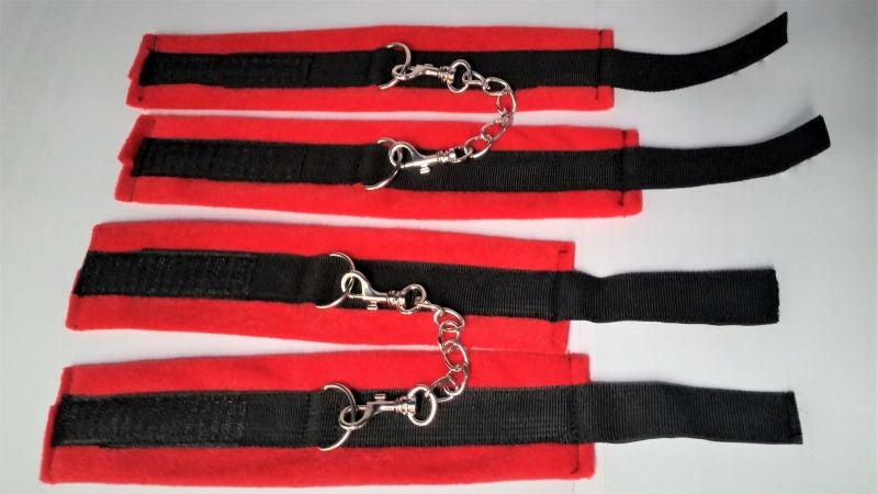 RednBlack Wrist & Ankle Cuffs - - Collars And Cuffs