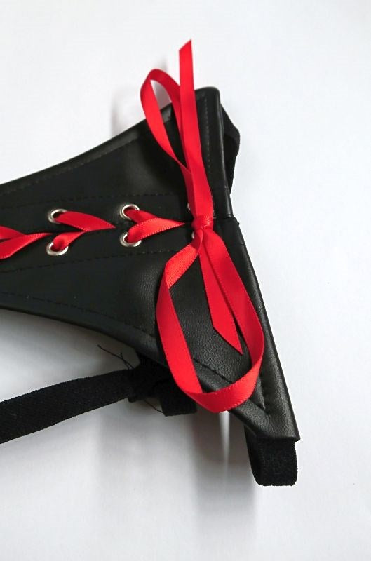 Sexy Panty With Red Silk Ties - - Collars And Cuffs