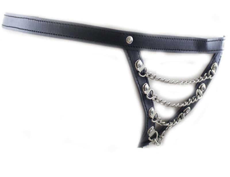 Sexy Pu Panty with Front Chain - - Her Fetish