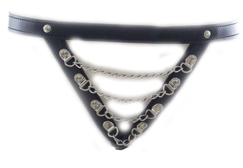 Sexy Pu Panty with Front Chain - - Her Fetish