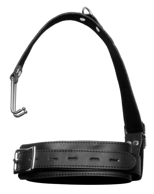 Thick Bondage Collar with Nose Hook - - Collars And Cuffs