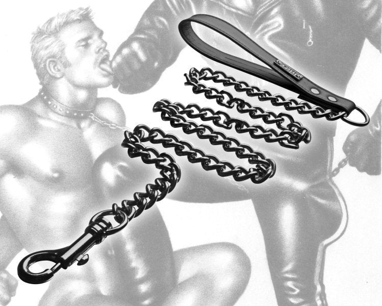 Tom of Finland Bondage Collar and Leash - - Collars And Cuffs