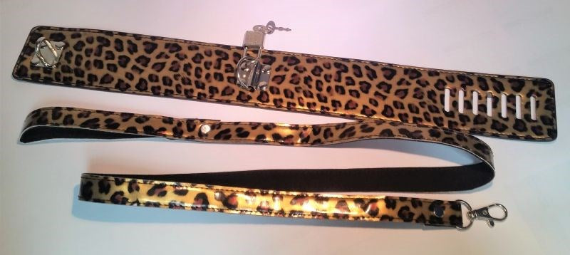 Wild Leopard Collar and Leash - - Collars And Cuffs