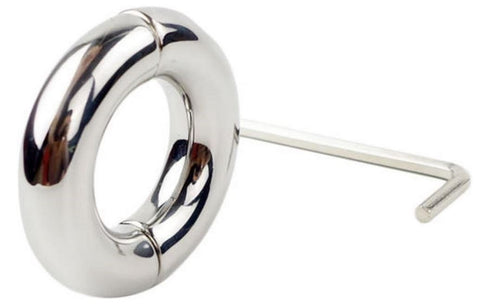 Oval Ball Stretcher In Steel - Cock Rings
