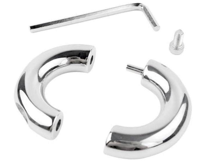 Oval Ball Stretcher In Steel - - Cock Rings