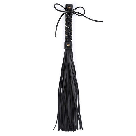 Unholy Whip With Bow Handle Leather Flogger - Whips And Crops