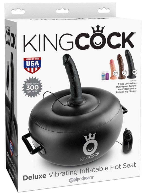 King Cock Deluxe Vibrating Inflatable Dildo Seat - - Sex Machines